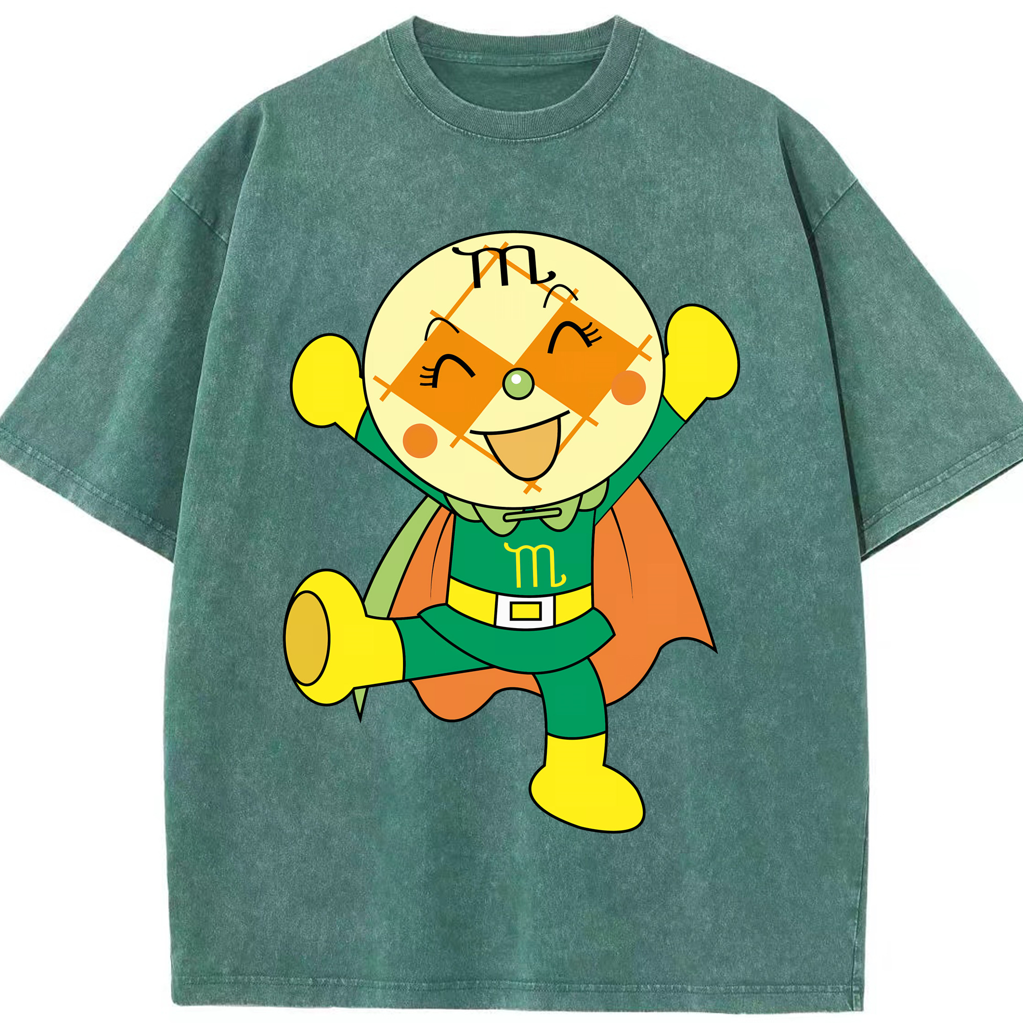 （画像用） アンパンマン Anpanman 綿100% ヴィンテージ風 半袖Tシャツ（フロントプリント）